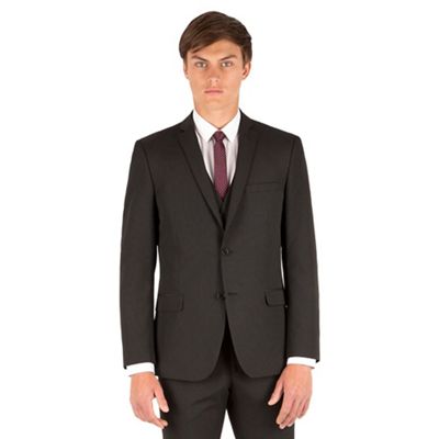 Thomas Nash Black stripe slim fit 2 button suit jacket